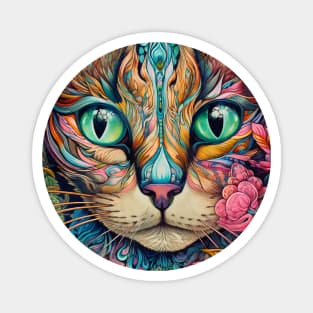 Color Splash Cat Magnet